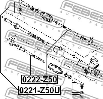 Febest 0221-Z50U - Testa barra d'accoppiamento www.autoricambit.com