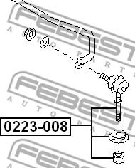 Febest 0223-008 - Asta/Puntone, Stabilizzatore www.autoricambit.com