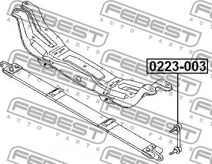 Febest 0223-003 - Asta/Puntone, Stabilizzatore www.autoricambit.com