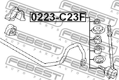 Febest 0223-C23F - Asta/Puntone, Stabilizzatore www.autoricambit.com