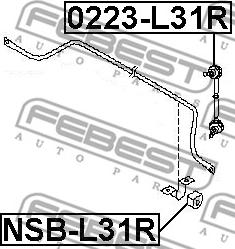 Febest 0223-L31R - Asta/Puntone, Stabilizzatore www.autoricambit.com