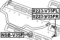 Febest 0223-V35FL - Asta/Puntone, Stabilizzatore www.autoricambit.com