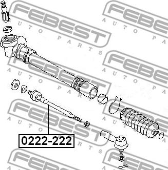 Febest 0222-222 - Giunto assiale, Asta trasversale www.autoricambit.com