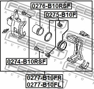 Febest 0276-B10RSF - Pistone, Pinza freno www.autoricambit.com