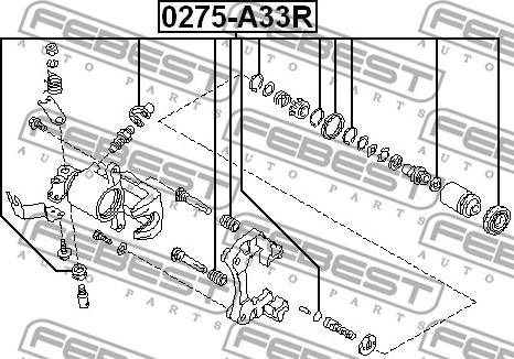 Febest 0275-A33R - Kit riparazione, Pinza freno www.autoricambit.com