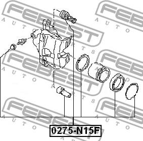 Febest 0275-N15F - Kit riparazione, Pinza freno www.autoricambit.com