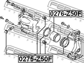 Febest 0275-Z50F - Kit riparazione, Pinza freno www.autoricambit.com