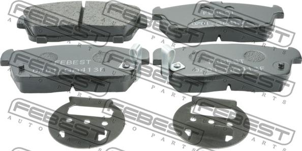 Febest 0701-GA413F - Kit pastiglie freno, Freno a disco www.autoricambit.com