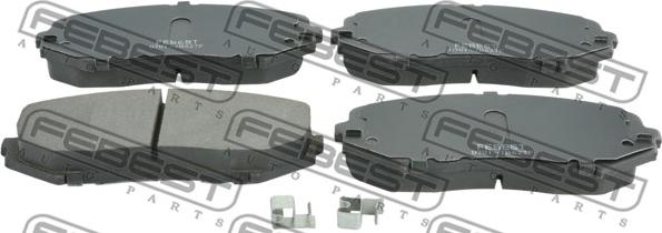 Febest 0701-JB627F - Kit pastiglie freno, Freno a disco www.autoricambit.com