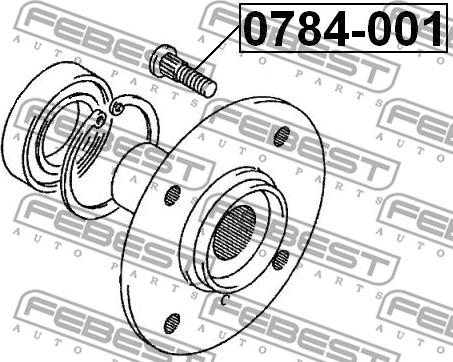 Febest 0784-001 - Bullone ruota www.autoricambit.com