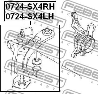 Febest 0724-SX4LH - Sospensione a ruote indipendenti www.autoricambit.com