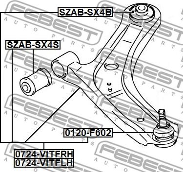 Febest 0724-VITFLH - Sospensione a ruote indipendenti www.autoricambit.com