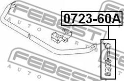 Febest 0723-60A - Asta/Puntone, Stabilizzatore www.autoricambit.com