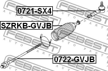 Febest SZRKB-GVJB - Soffietto, Sterzo www.autoricambit.com