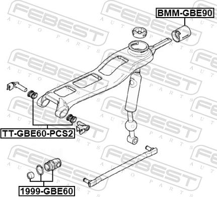 Febest 1999-GBE60 - Kit riparazione, Leva cambio www.autoricambit.com