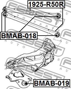 Febest BMAB-018 - Silent Block, Supporto Braccio Oscillante www.autoricambit.com