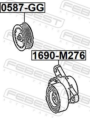 Febest 1690-M276 - Tendicinghia, Cinghia Poly-V www.autoricambit.com