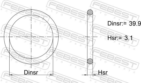 Febest 16400-011 - Guarnizione, Flangia refrigerante www.autoricambit.com