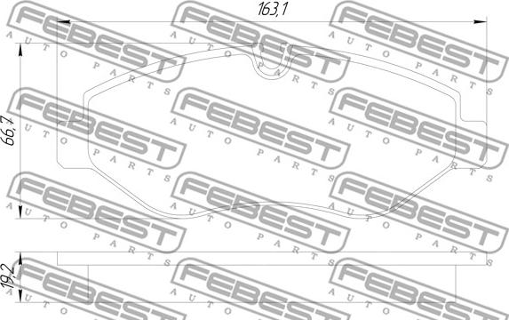 Febest 1601-639F - Kit pastiglie freno, Freno a disco www.autoricambit.com