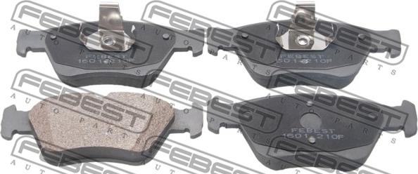 Febest 1601-210F - Kit pastiglie freno, Freno a disco www.autoricambit.com