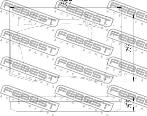 Febest 1601-211F - Kit pastiglie freno, Freno a disco www.autoricambit.com