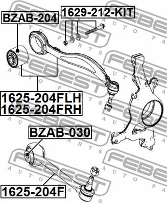 Febest 1629-212-KIT - Bullone correzione campanatura www.autoricambit.com