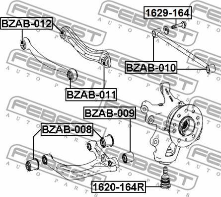 Febest 1629-164 - Bullone correzione campanatura www.autoricambit.com