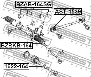 Febest BZAB-164SG - Supporto, Scatola guida www.autoricambit.com