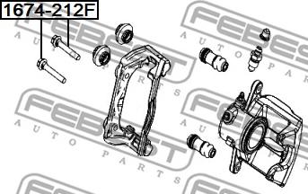 Febest 1674-212F - Perno di guida, Pinza freno www.autoricambit.com