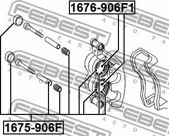 Febest 1675-906F - Kit riparazione, Pinza freno www.autoricambit.com