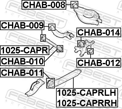 Febest 1025-CAPRRH - Sospensione a ruote indipendenti www.autoricambit.com