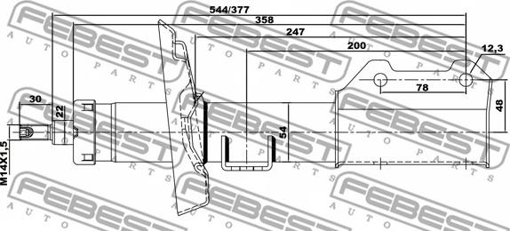 Febest 18660628FR - Ammortizzatore www.autoricambit.com