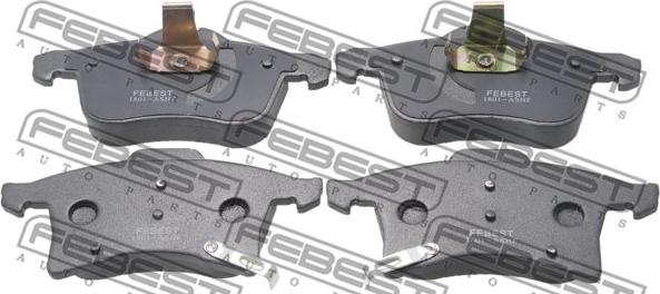 Febest 1801-ASHF - Kit pastiglie freno, Freno a disco www.autoricambit.com