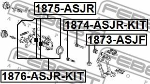 Febest 1876-ASJR-KIT - Kit riparazione, Pinza freno www.autoricambit.com