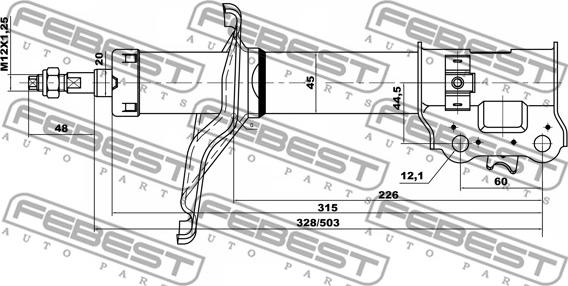 Febest 12666483FR - Ammortizzatore www.autoricambit.com