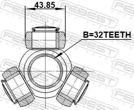 Febest 1216-D7AT2WD - Tripode, Semiasse www.autoricambit.com