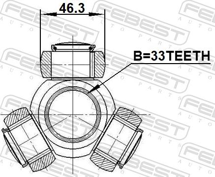 Febest 1216-D7 - Tripode, Semiasse www.autoricambit.com