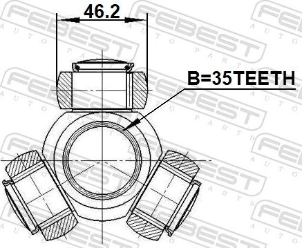 Febest 1216-DM24MT - Tripode, Semiasse www.autoricambit.com