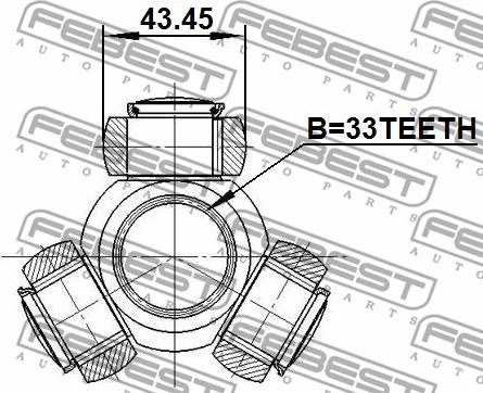 Febest 1216-TUC - Tripode, Semiasse www.autoricambit.com