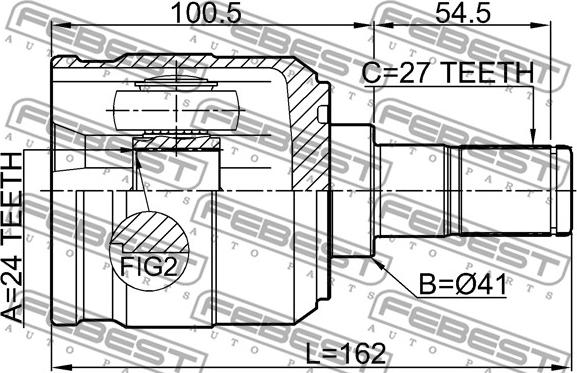 Febest 1211-TUC20MT - Kit giunti, Semiasse www.autoricambit.com