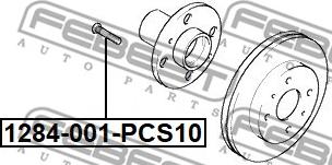 Febest 1284-001-PCS10 - Bullone ruota www.autoricambit.com