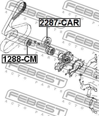 Febest 2287-CAR - Galoppino/Guidacinghia, Cinghia Poly-V www.autoricambit.com