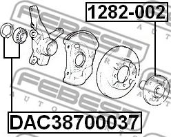 Febest DAC38700037 - Cuscinetto ruota www.autoricambit.com