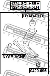 Febest 1224-SOLH5LH - Sospensione a ruote indipendenti www.autoricambit.com