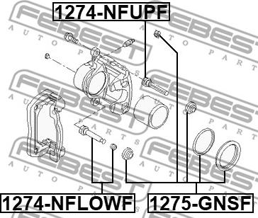 Febest 1275-GNSF - Kit riparazione, Pinza freno www.autoricambit.com