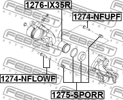 Febest 1275-SPORR - Kit riparazione, Pinza freno www.autoricambit.com