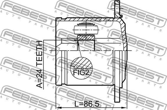 Febest 1711-Q5LH - Kit giunti, Semiasse www.autoricambit.com