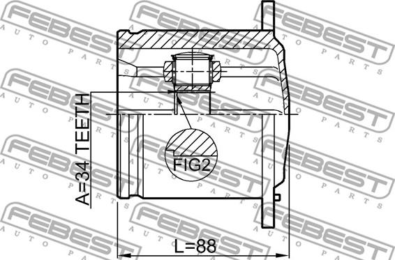 Febest 1711-Q5 - Kit giunti, Semiasse www.autoricambit.com