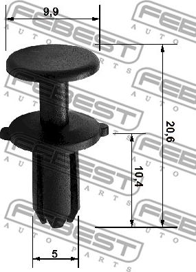 Febest 88570-009 - Clip, Paraurti www.autoricambit.com