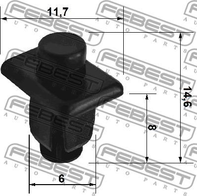 Febest 88570-020 - Clip, Fregio/Modanatura protettiva www.autoricambit.com